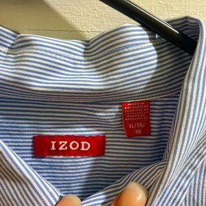 Izod blue & white stripes